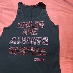 Black Zumba Tank Top with Pink Accents